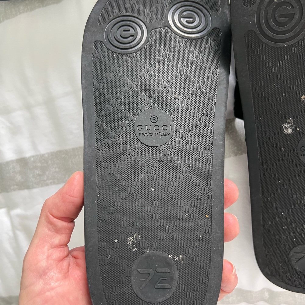 Gucci Black Rubber Slides